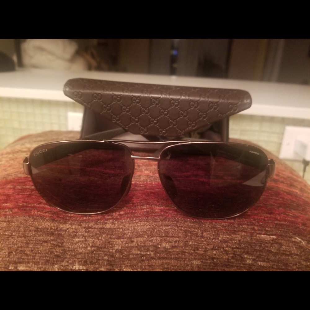 Gucci Brown Polarized GG0010S Sunglasses